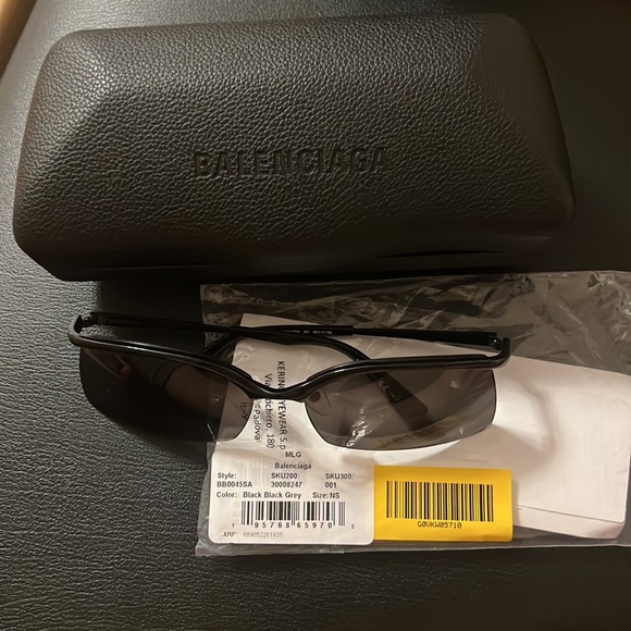 NEW BALENCIAGA BB0045SA 001 BLACK UNISEX EYEWEAR BALENCIAGA - Picture 12 of 12